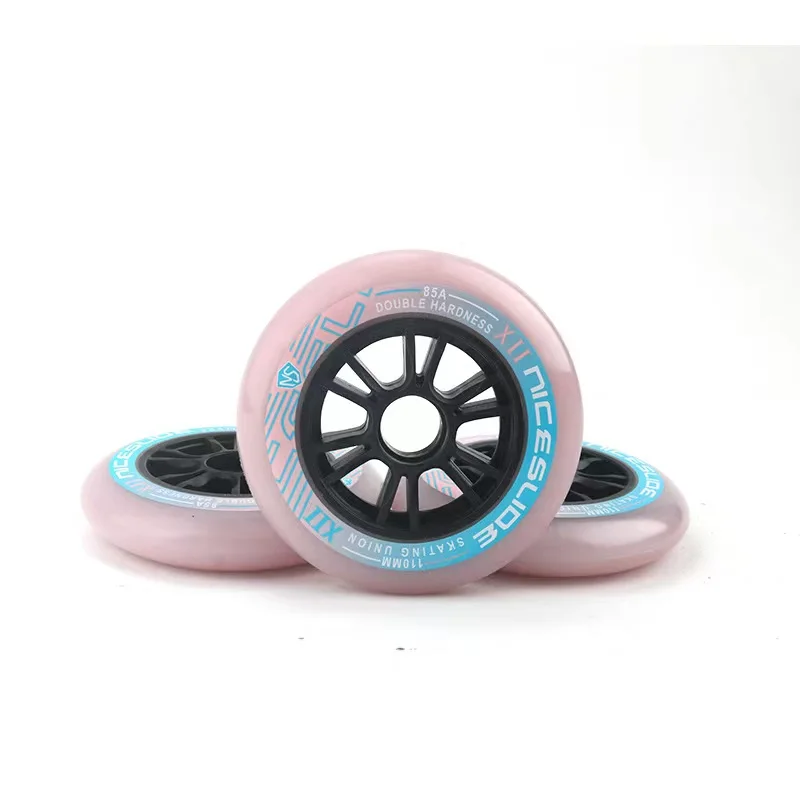 

6 PCS High Quality Elastic Double Hardness Speed Skating Professional Racing Resistance PU Wheels Wear-resistant Silent