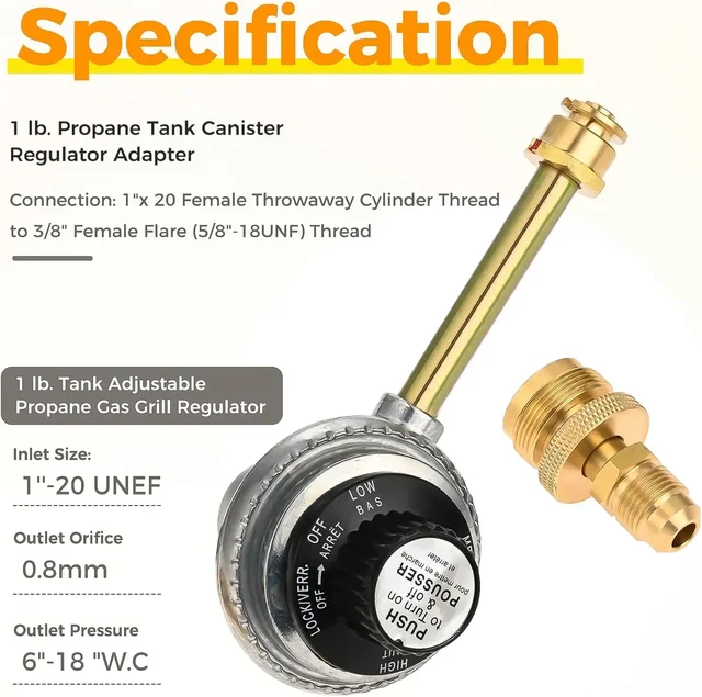 Regulator Thermos Gas Grill Parts Propane Grill Portable Char