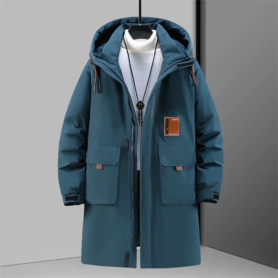 Winter Long Parkas Men 12XL 10XL Plus Size Thick Jacket Waterproof Coat Fashion Casual Cargo Parkas Male Big Size 12XL cotton jacket parka coat parkas coat