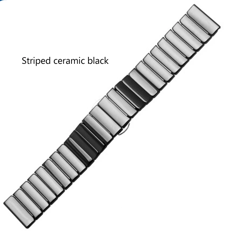 Stainless Steel Watchband with Curved Interface and Butterfly Clasp