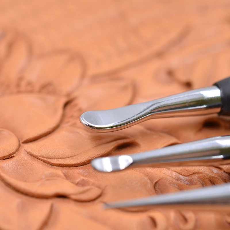 DIY Leatherworking Tools 양면 손으로 만든 소 가죽 압력 와이퍼 가죽 제품 용 수동 스크 라이빙 공예 도구