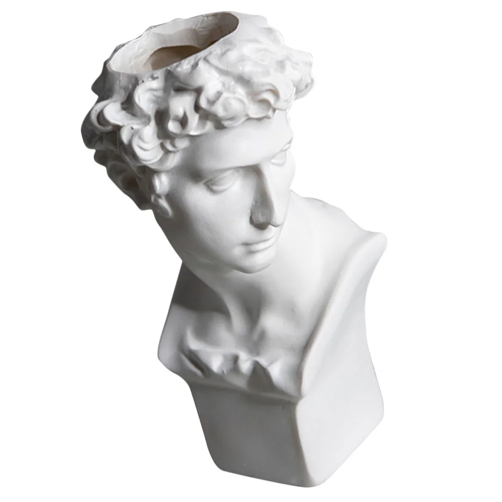 

Полимерная статуя Давида, держатель для макияжа, греческая статуя, держатель для ручек, декоративный контейнер для ручек