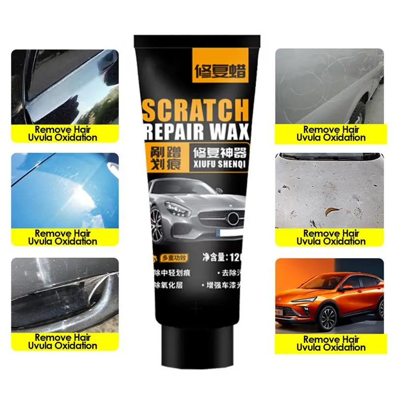 120ml Car Scratch Remover Wax High-Gloss Shine Wax Auto Polish Paint Restorer Car Cleaning Supplies for Vehicle Motorcycle