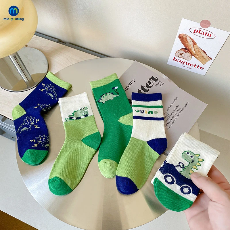Kids Socks 5 Pairs /Lot Baby Girl Soft Boneless Combed Cotton Socks Warm Cartoon Children's Socks For Boys Newborn