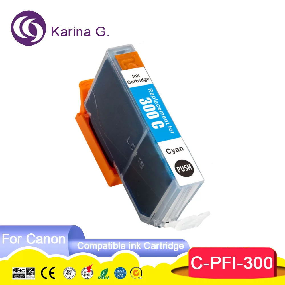 PFI 300 PFI300 PFI-300 Premium Color Compatible Inkjet Ink Cartridge for imageP