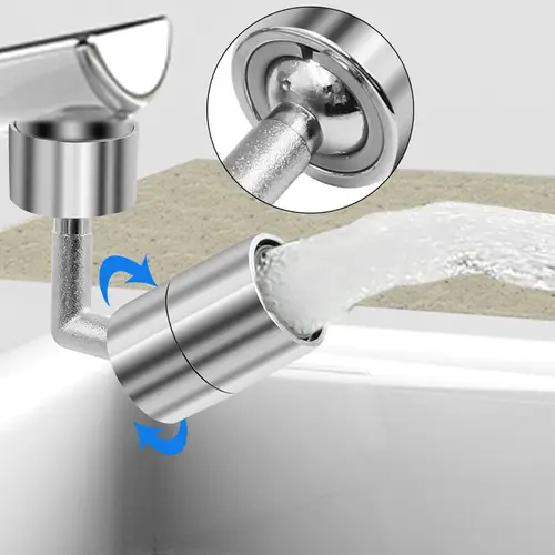 2 Modes 720° Universal Tap Aerator Splash-proof Swivel Water Saving Kitchen Faucet Spray Head Wash Basin Tap Extender Adapter - Image 4