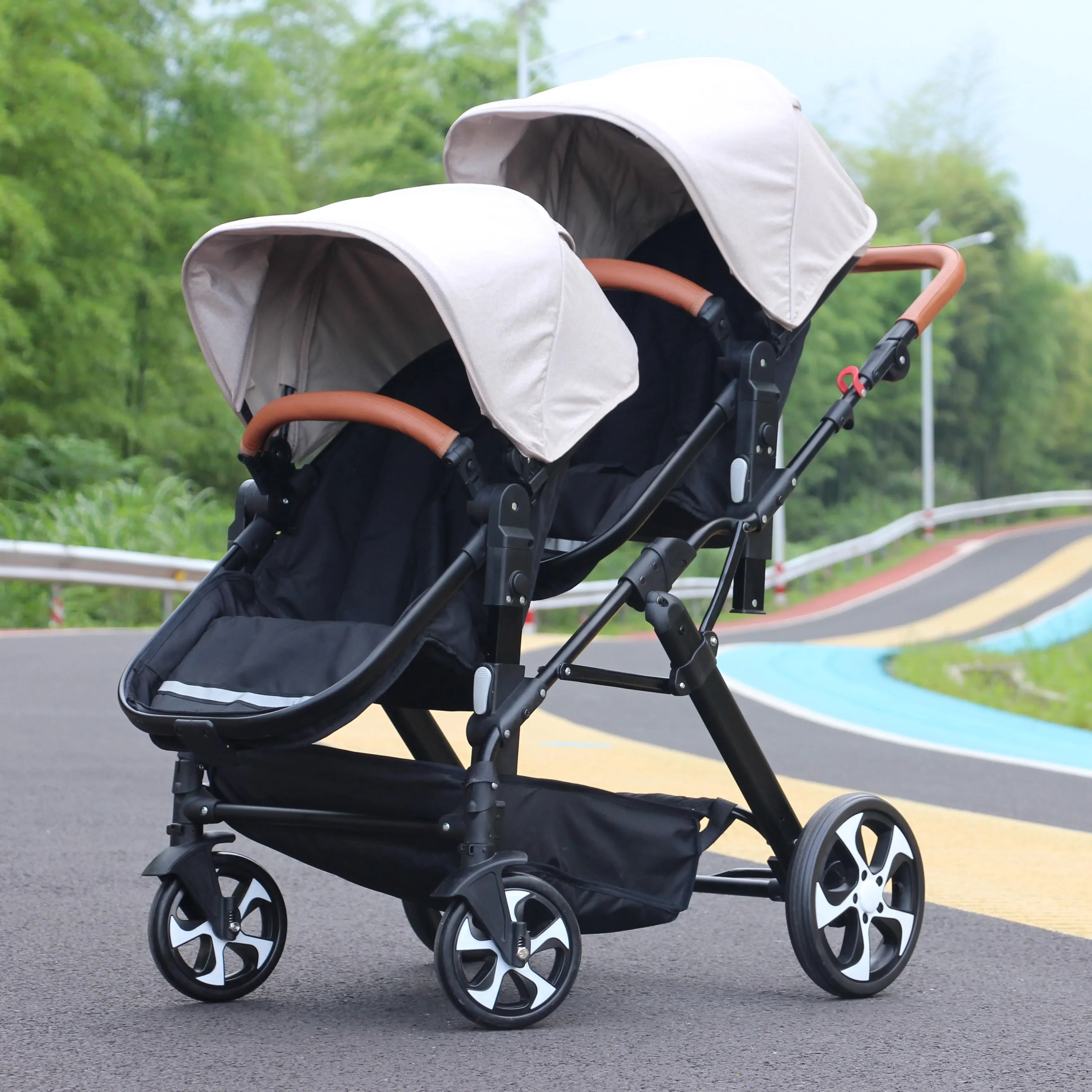New Twin strollers High View baby stroller double twins stroller Foldable four wheels baby carriage Child Stroller New Twin strollers High View baby stroller double twins stroller Foldable four wheels baby carriage Child Stroller
