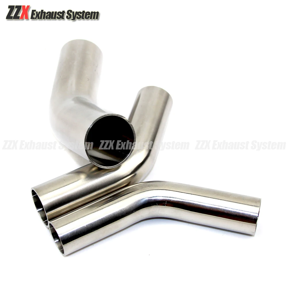 Exhaust Pipe Automobile motorcycle exhaust pipe fittings sus304 stainless steel a integrated welding pipe bending 45 degrees 19mm-76mm