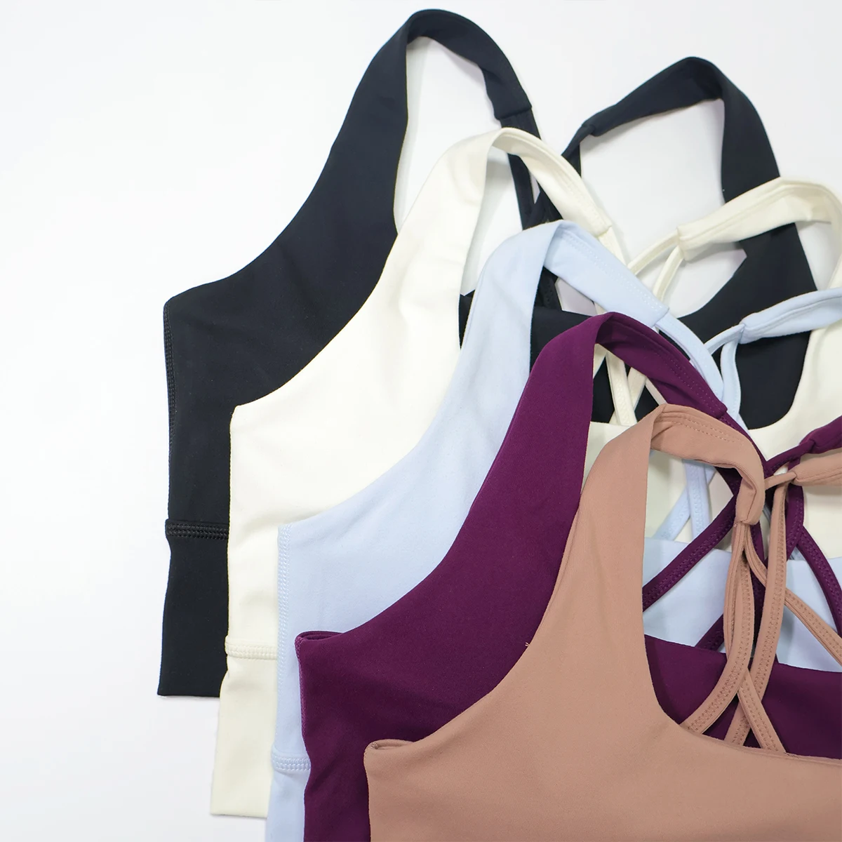 Rückenfreies, schnell trocknendes Sport-Tanktop für Damen, ärmellos, stoßdämpfende Unterstützung für Laufen, Fitnessstudio, spezielles, kurzes Top für Damen – Detail 19