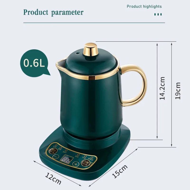 Household multifunction ceramic mini tea boiler soup office electric stew cup split teapot