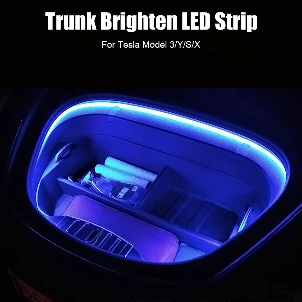 

Waterproof Frunk Brighten LED Strip for Tesla Model 3 Y S X Car Front Trunk Light 12V Interior Decorative Lamp Modified Lighting