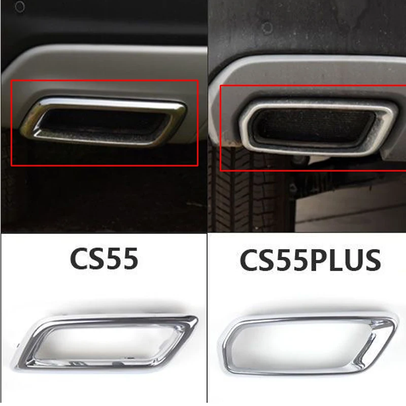 

Хромированный задний глушитель выхлопной трубы для CHANGAN CS55 17-19 / CS55 Plus, декоративная крышка