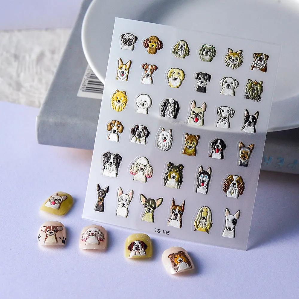 Dog Collection 5D Nail Art Sticker Decal Manicure nail stickers,nail art decoration,nail decals