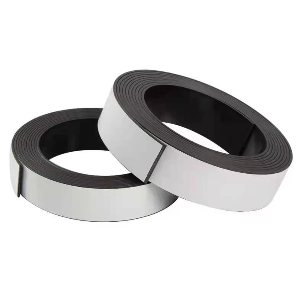 Adhesive Magnetic Tape Flexible 10-50mm Wide 1.5/2mm Thick 1m DIY Crafts Refrigerator Decoration