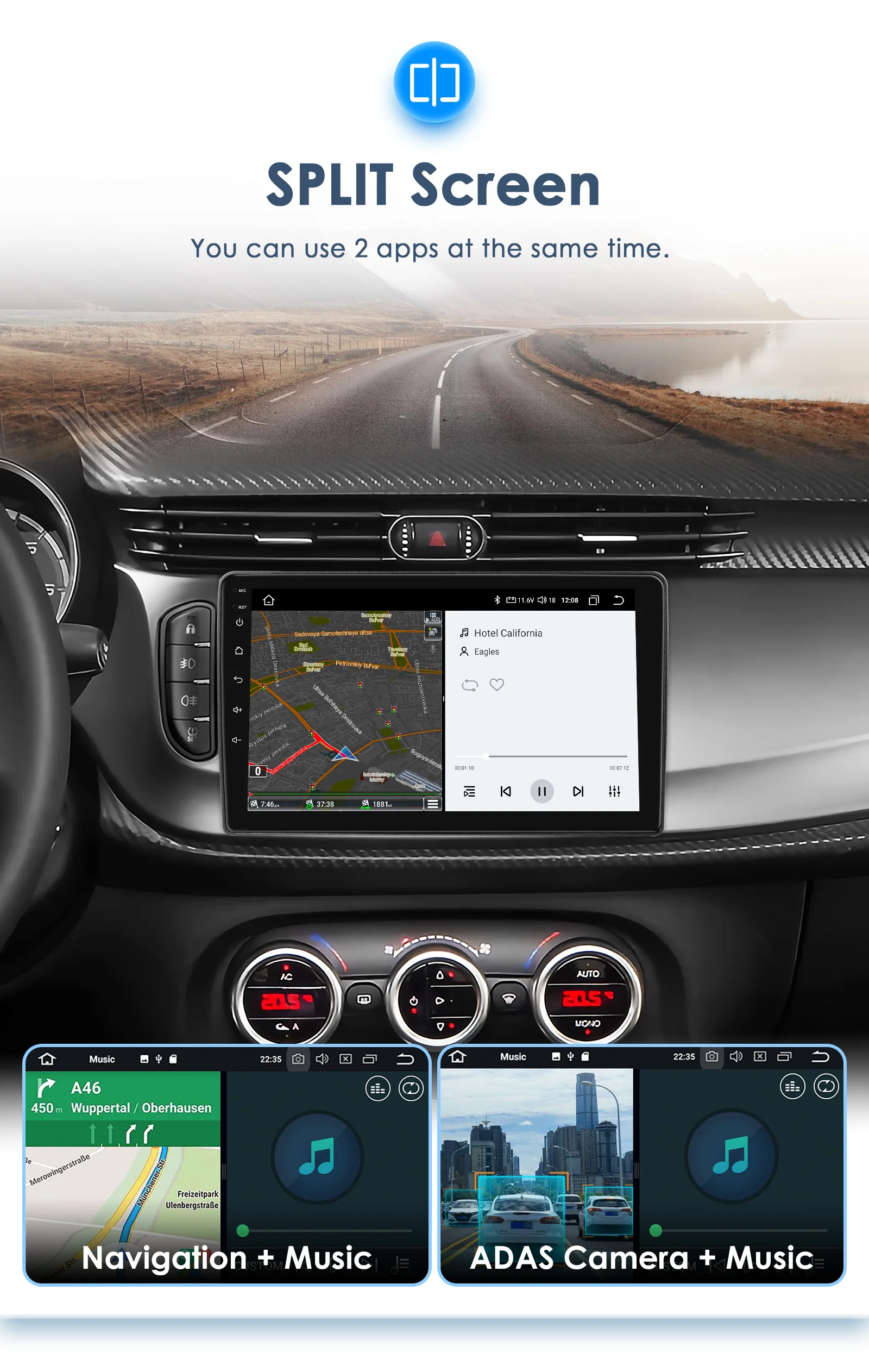 Hizpo 2Din 9 Zoll Android13 Autoradio für Alfa Romeo Giulietta 2015 -2018 UI8581 Steuergerät RDS DSP GPS Navi 4G BT Auto CarPlay – Detail 26