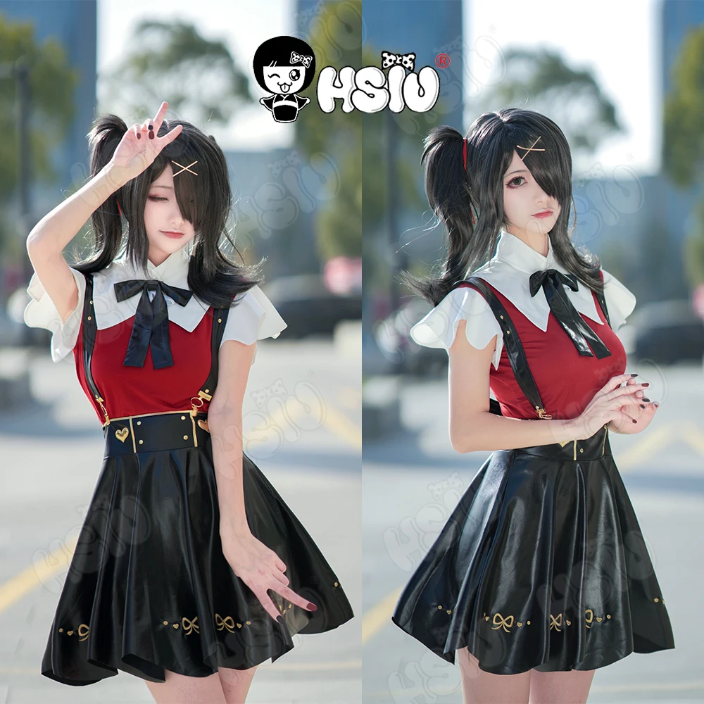 Needy girl overdose cosplay Costume Game needy girl overdose Cosplay HSIU Black Faux Leather Skirt Set Abyss KAngel Cosplay cute halloween costumes