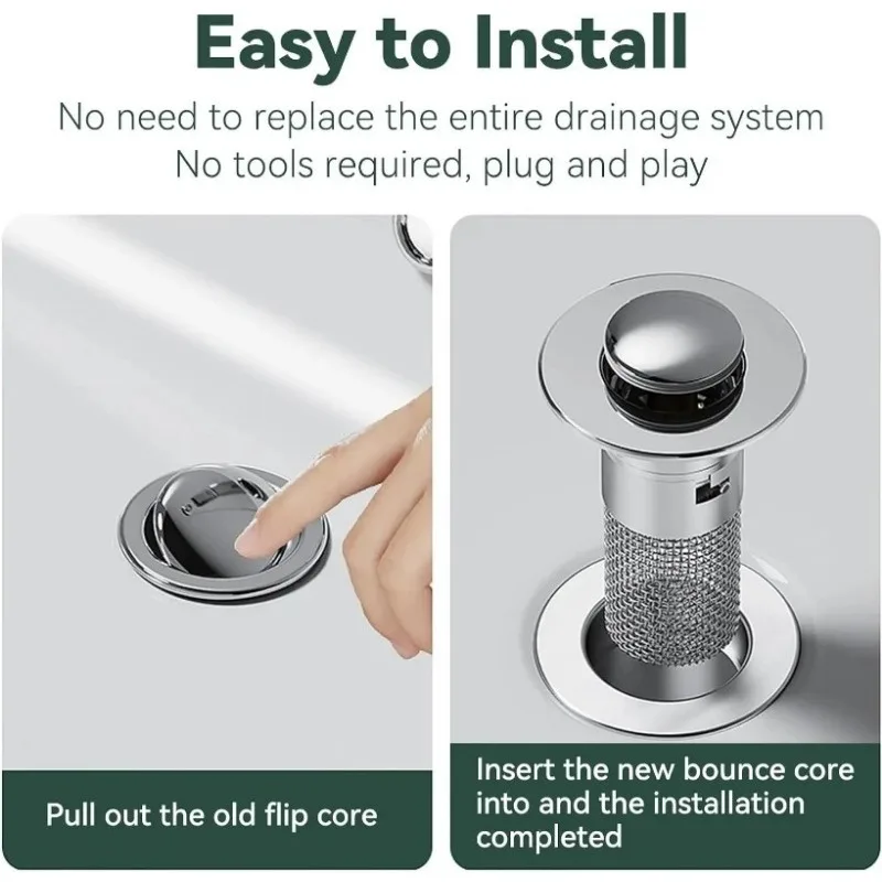 1/2PCS Sink Drains Filter Bathroom Pop-Up Sink Filter Plug Stopper Wash Basin Hair Catcher Strainer Stopper Kitchen Accessories sink filter,kitchen sink filter,sink strainer,hair drain catcher,kitchen sink strainer