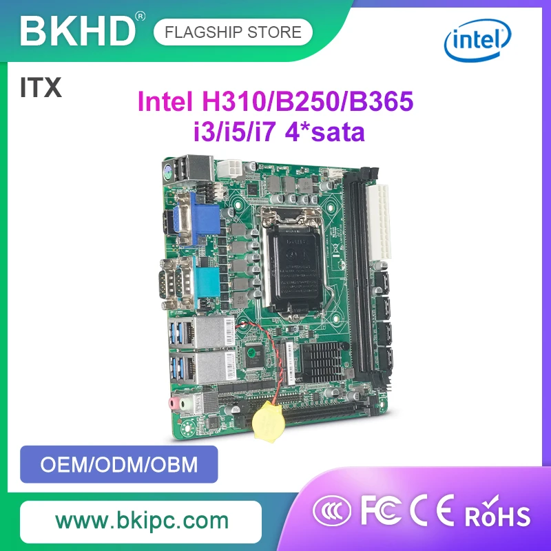 Bkhd Intel H310 Itx Scheda Madre Intel Core I3 8100 I5 I7 6-9 Gen Lga1151 Celeron Pentium 4Xsata Ros Openwrt Router Firewall Vpn