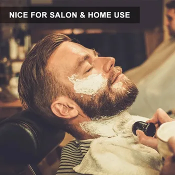Pennello da Barba e Pennelli Trucco 1 pz con Manico in Legno, Setole Naturali, per Salone Barbiere, Schiuma da Barba, Strumenti per la Pulizia del Viso Uomo
