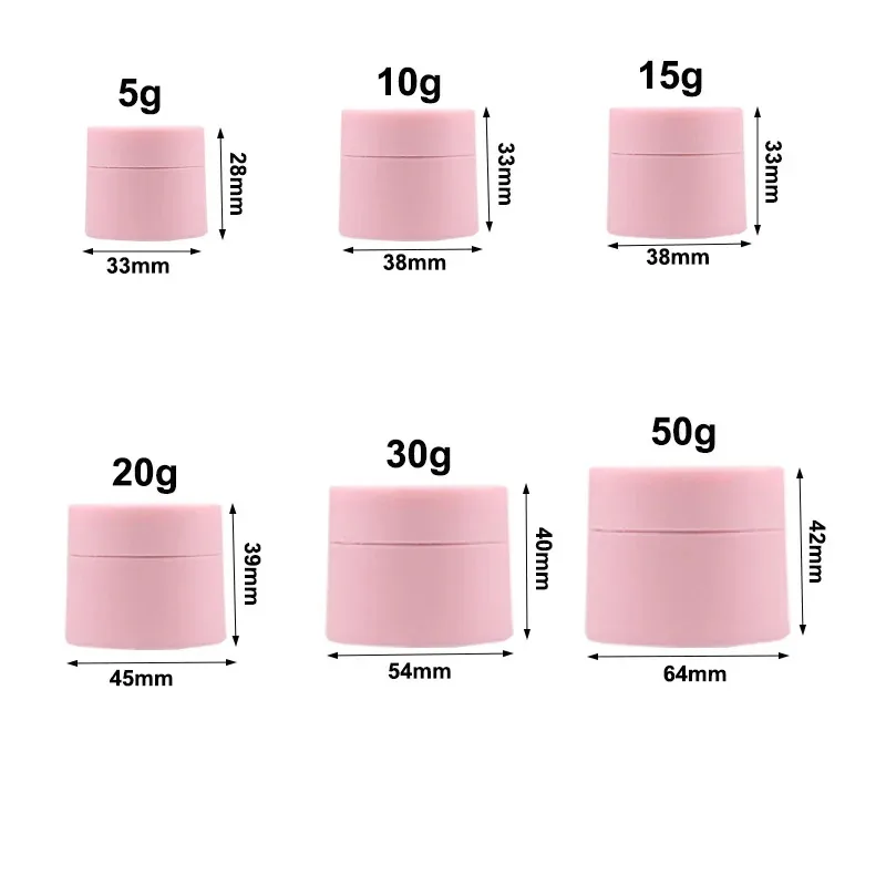 Cosmetic Pot Jars 10/20/50pcs Face Cream Jars Cosmetic Plastic Box Empty Tight Waist Container Portable 5g/10g/15g/20g/30g/50g Refillable Bottle