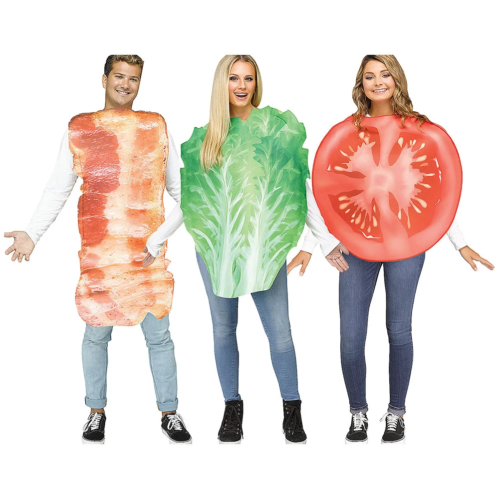 

Spong Fruits Vegetables Print Cosplay Halloween Party Costume Adult Men's Funny Fantasy One Piece Costumes for Stage Performance