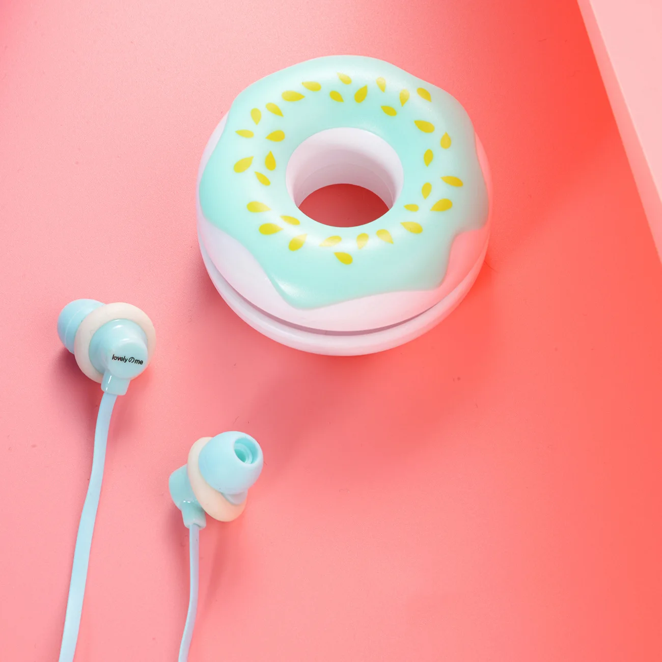 Cute Earphones Macaron 3.5mm In-Ear With Mic Girls Donuts Stereo Earphone Case For iPhone Xiaomi Girl Kid For MP3 Gifts