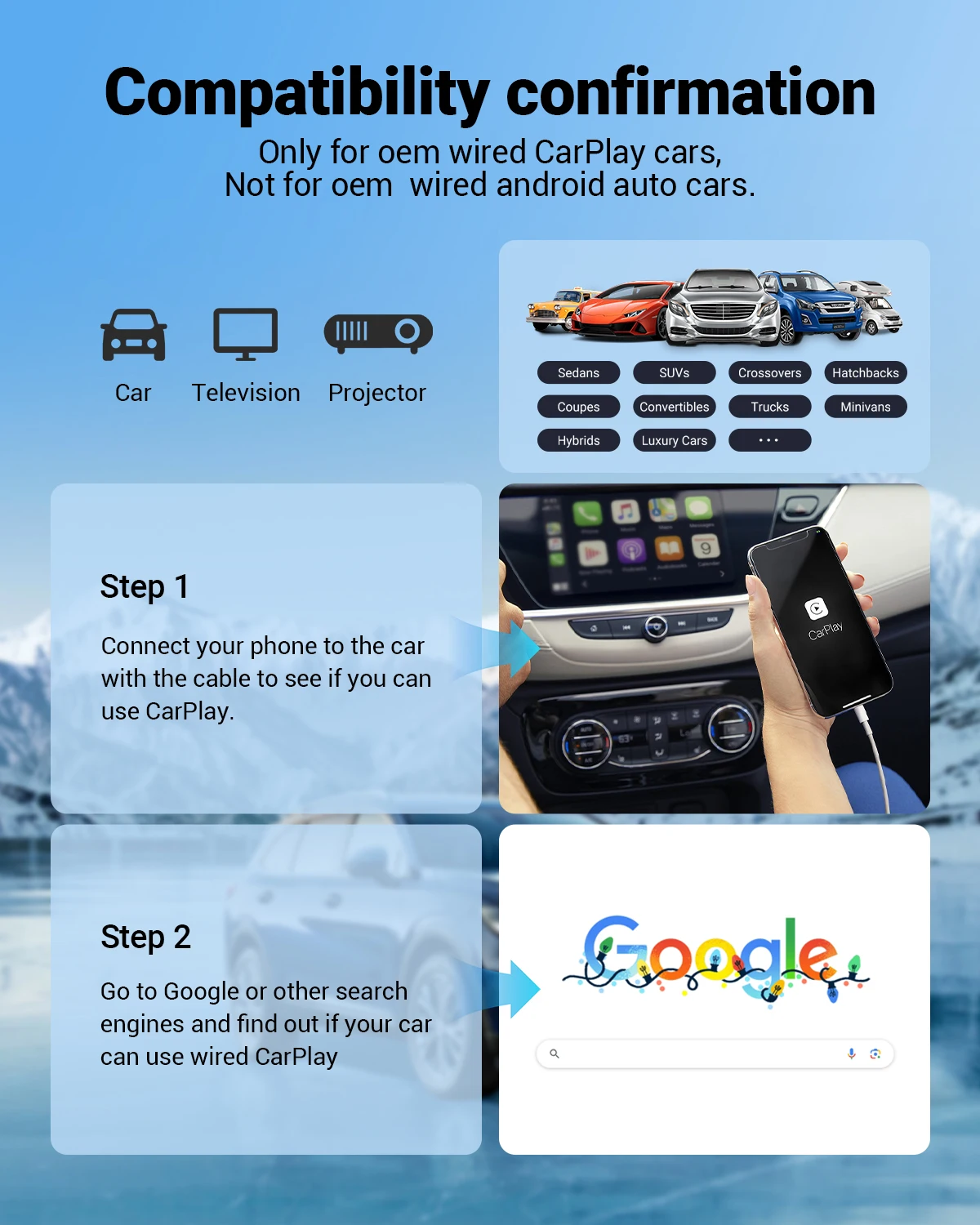 Ottocast P3 AI Box inalámbrico CarPlay Android Auto adaptador HDMI Multimedia Video convertidor TV Stick Game Box para Netflix 5