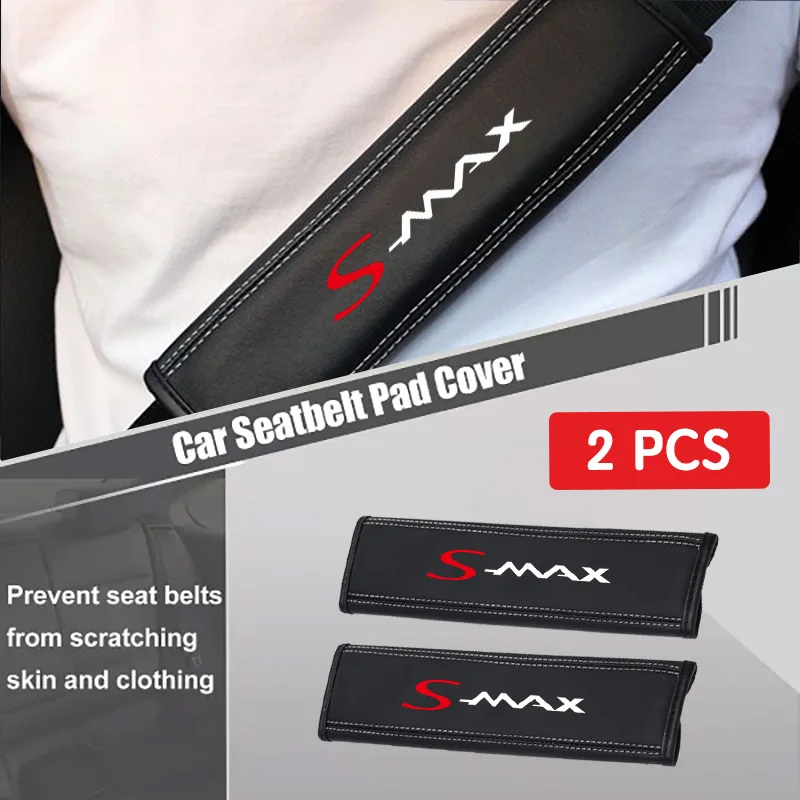 2 Pezzi In Pelle Per Cintura Di Sicurezza Per Auto Copertura Per Spalla Per Auto Sedile Per Ford Cmax C Max C-Max Smax S Max S-Max Bmax B Max B-Max