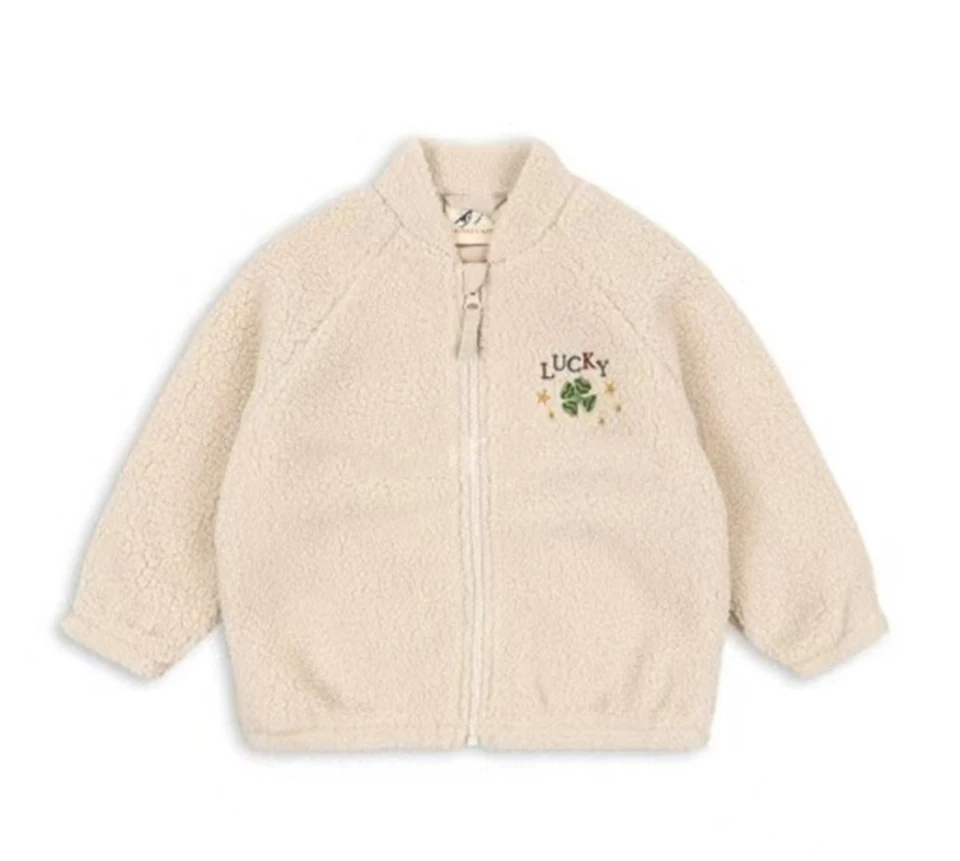 2025 Winter KS Children Cotton Lamb Wool Warm Outerwear Clothes Girls Print Coats Baby Boys Plus Fleece Jackets Kids Clothing