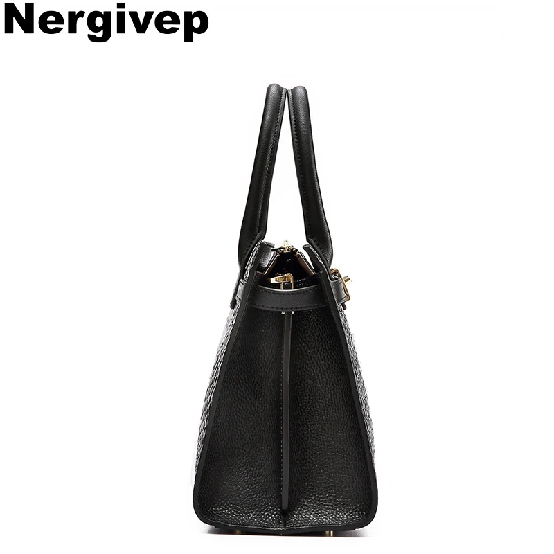 Cowhide Crossbody Bag Women's Handbag Large Capacity Girls' Premium Genuine Leather Kelly Bag