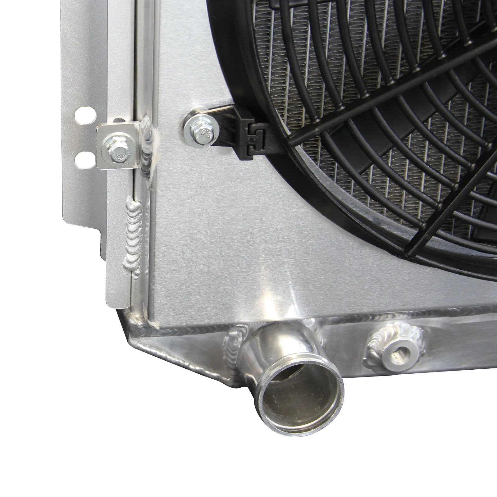 3-Row Aluminum Radiator With Fan & Shroud – Fits Ford Mustang, Falcon, Ranchero 1964-1966, V8 Engines