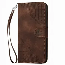 Charming Butterfly Leather Wallet Phone Case with Card Slots for Poco C61 4G (Coffee NH)