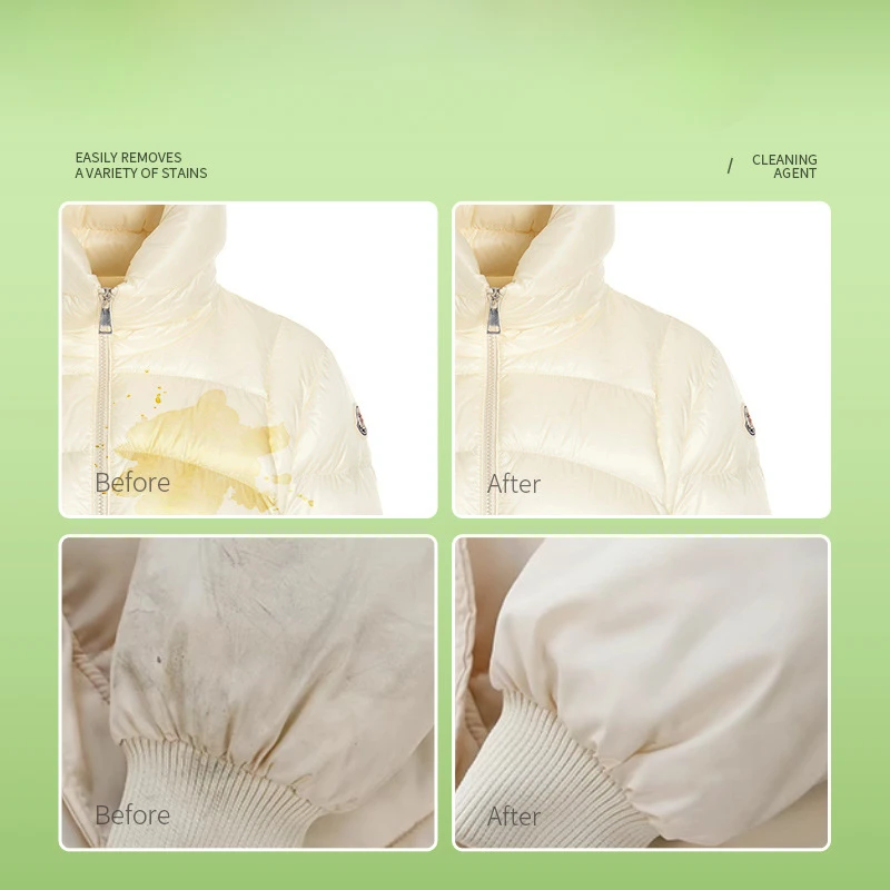 Down Jacket Dry Cleaning Spray Downwear Detergent Agent Dry Cleaner Oil Stain Remover Down Jacket Clothing Foam Cleaning Liquid