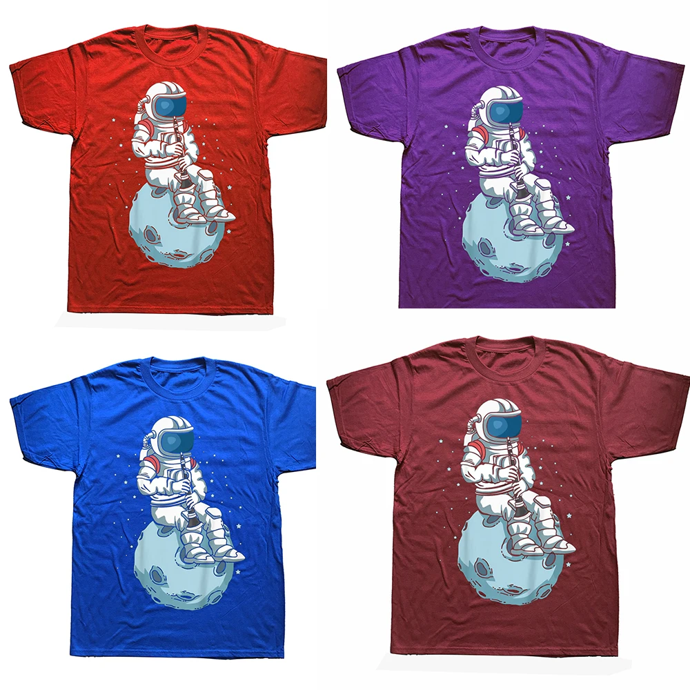 Rolig klarinettälskare Spelare Klarinettist T-shirts Grafisk bomull Streetwear Kortärmad Födelsedagspresent T-shirt Herr_voghion.com