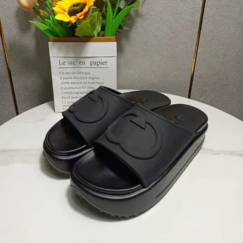 Designer Sandal Women Men Rubber Leather Slide Sandal Dress Shoe Wedges Sandal Beach Slippers Luxury Summer Platform