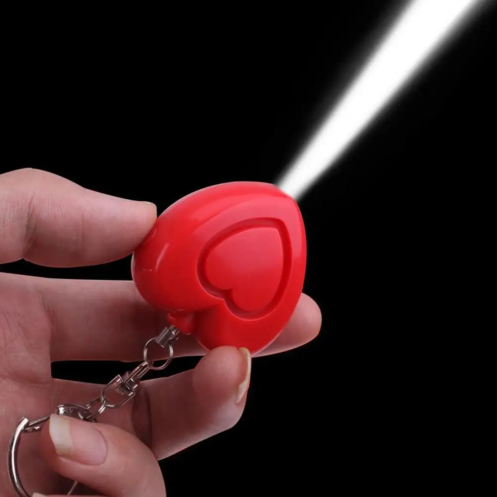Heart-Shaped Personal Safety Alarm Keychain with High Decibel Emergency Alert