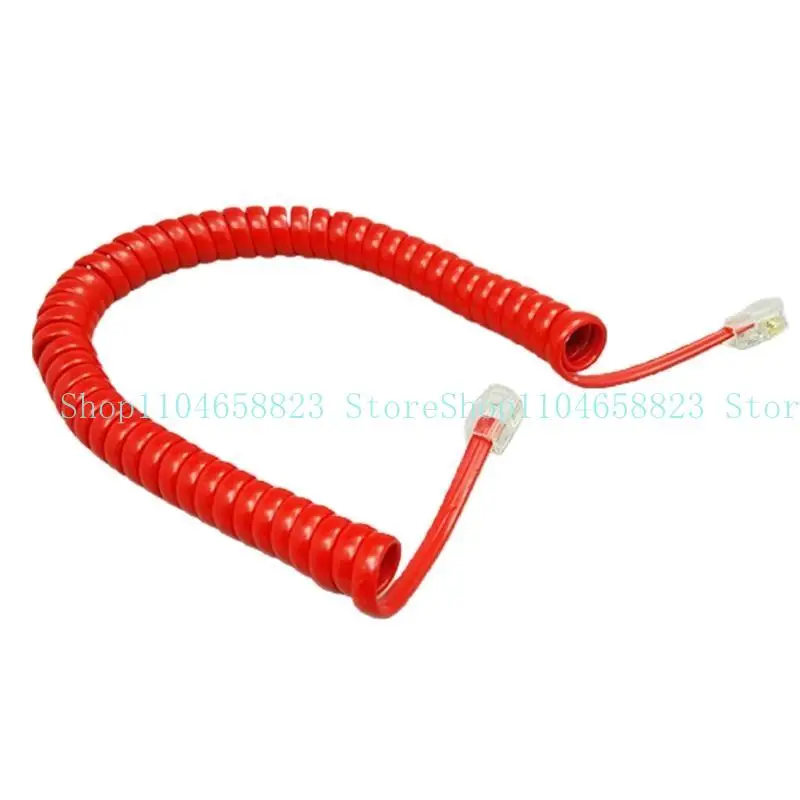 Coiled Landline Phone Handset Cable Cord, 6 Feet, RJ9 Connector