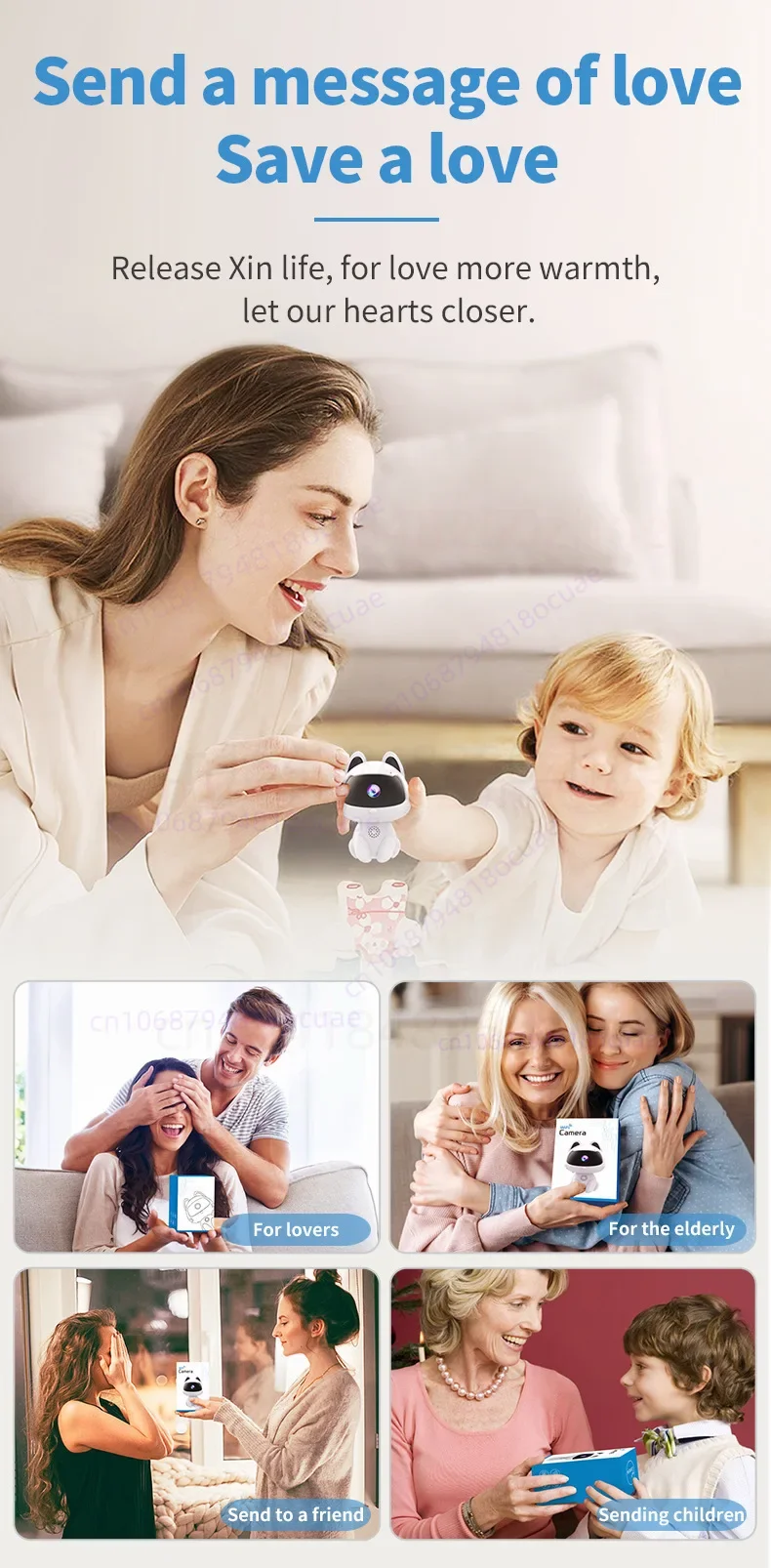 Mini HD WIFI Lovely Voice Remote Video Calls Camera  Home Intelligent Monitoring