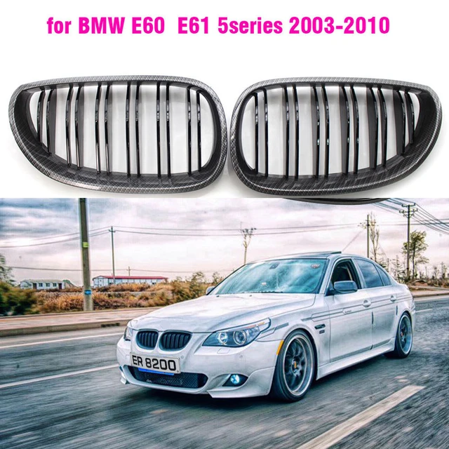 Front Carbon Fiber Kidney Sport Grilles Hood Grill For BMW E60 E61 2003  2004 2005 2006 2007 2008 2009 M5 525i 528i 528xi - AliExpress