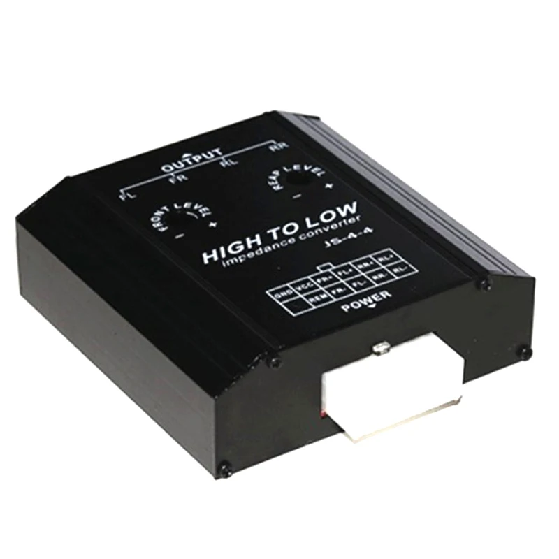 12V 4-Channel Car Audio Converter, High to Low RCA Adapter with Frequency Filter for Car Stereo & Radio Systems