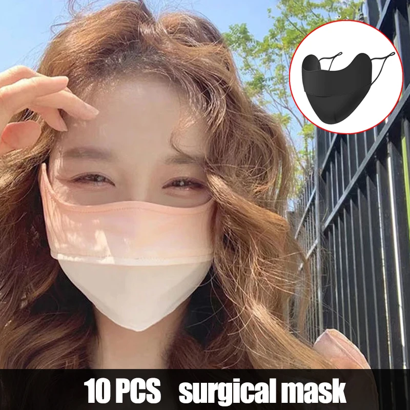Summer Anti-UV Quick-drying Face Cover Ice Silk Sunscreen Mask Women Scarf Breathable Lady Face Protection Hanging Ear Headband