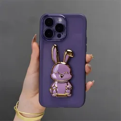 Adorable Rabbit Phone Holder Silicone Case - Soft and Stylish Cover for Honor X7A (3)