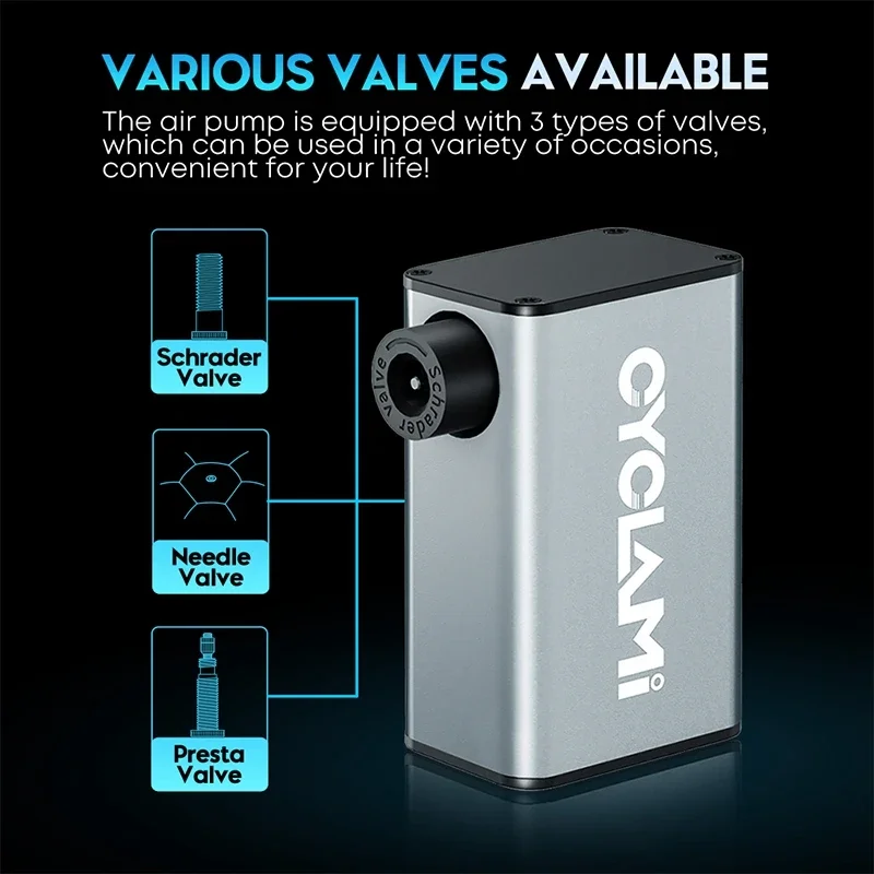 CYCLAMI A3 Max Portable Electric Bike Pump Rechargeable