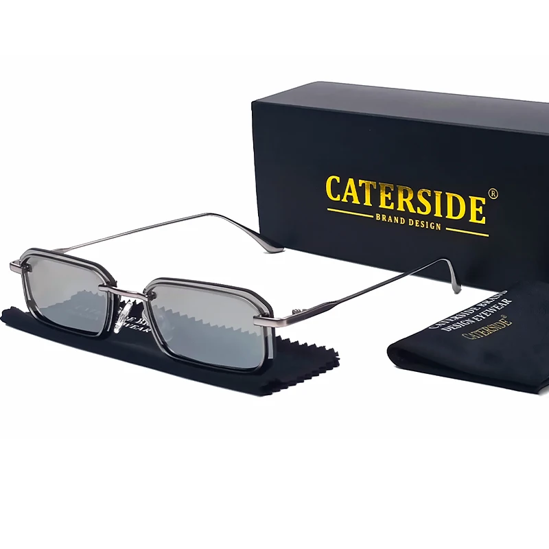CATERSIDE Retro Punk Sonnenbrille, Herrenmode, quadratischer kleiner Rahmen, Sonnenbrille für Damen, Vintage, Outdoor-Sportbrille, Sommer, UV400 – Detail 2