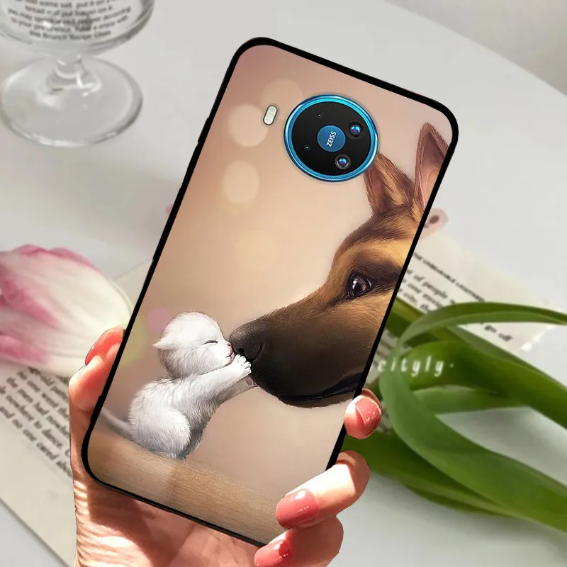 Silicone Soft Cool Animal TPU Black Phone Case - Stylish Protective Bumper Cover