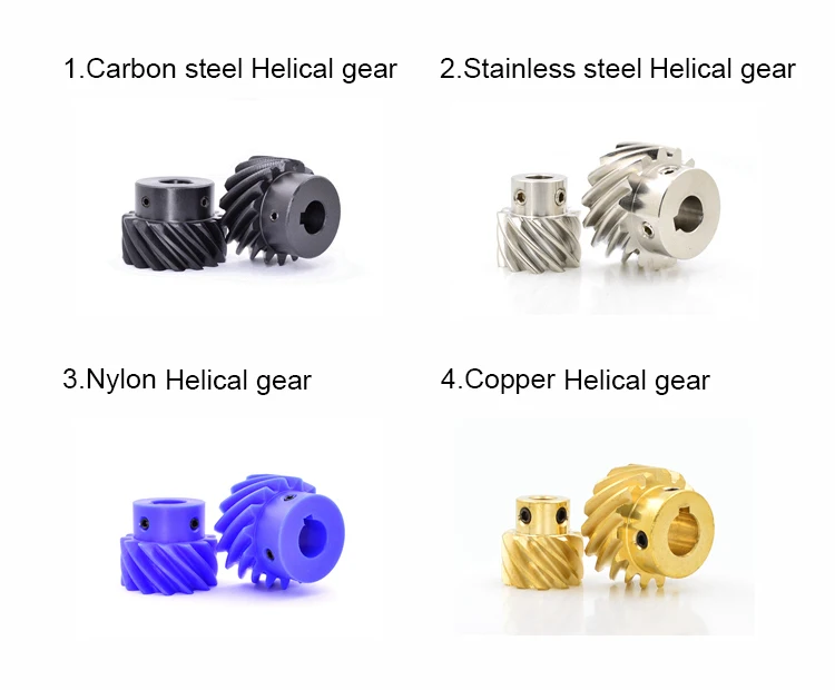 Description Picture 2 of itemCarbon steel helical gear 1M 1.5M 2M Bore 6 8 10 12 14 15 16