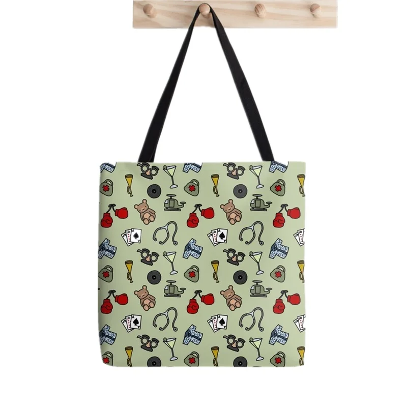 Women Shopper bag Floral Nursing blue Stethoscopes heart beat nurse Bag Harajuku Shopping Bag girl handbag Shoulder Lady Bag