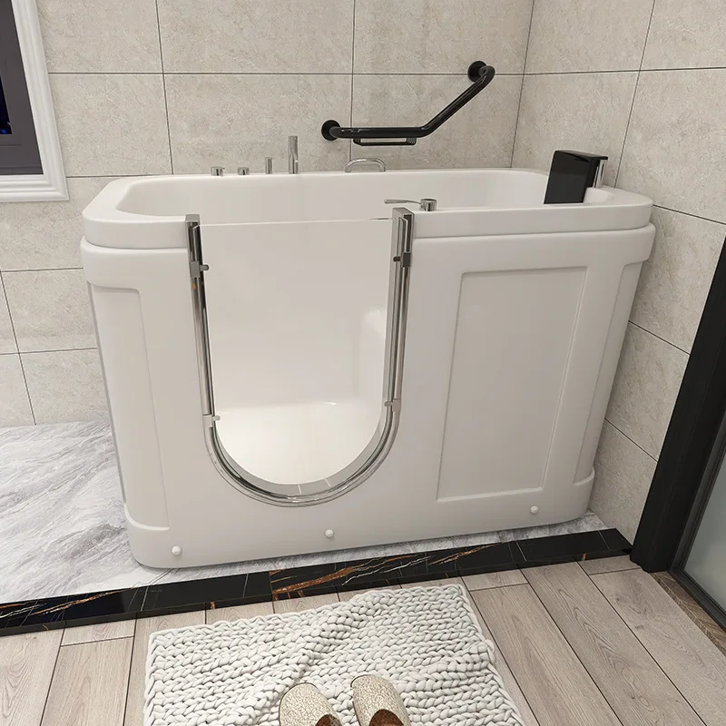 

Walk-in bathtub, household side door, sitting style deep bubble small unit, elderly and disabled, accessible massage acrylic