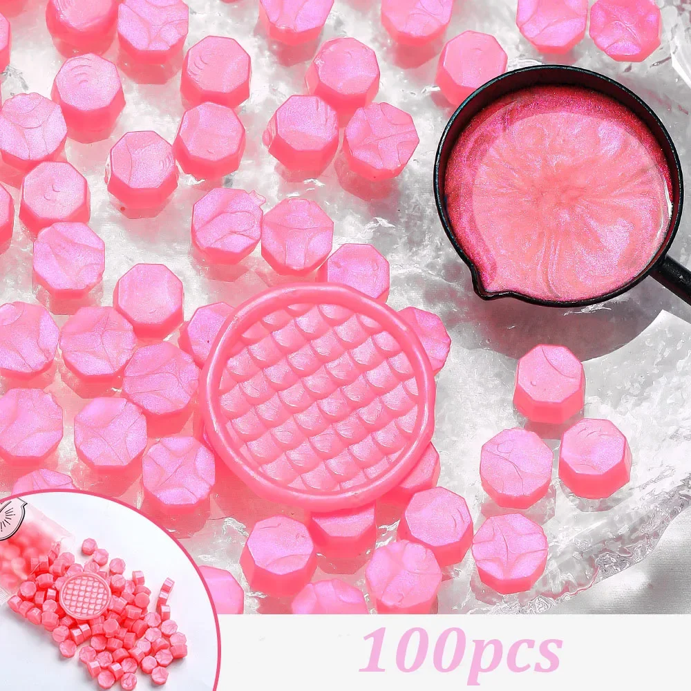 Aurora Borealis Octagonal Colours Fiery Paint Wax Grain Glitter Polariser Fiery Paint Stamp Sealer Wax 100pcs