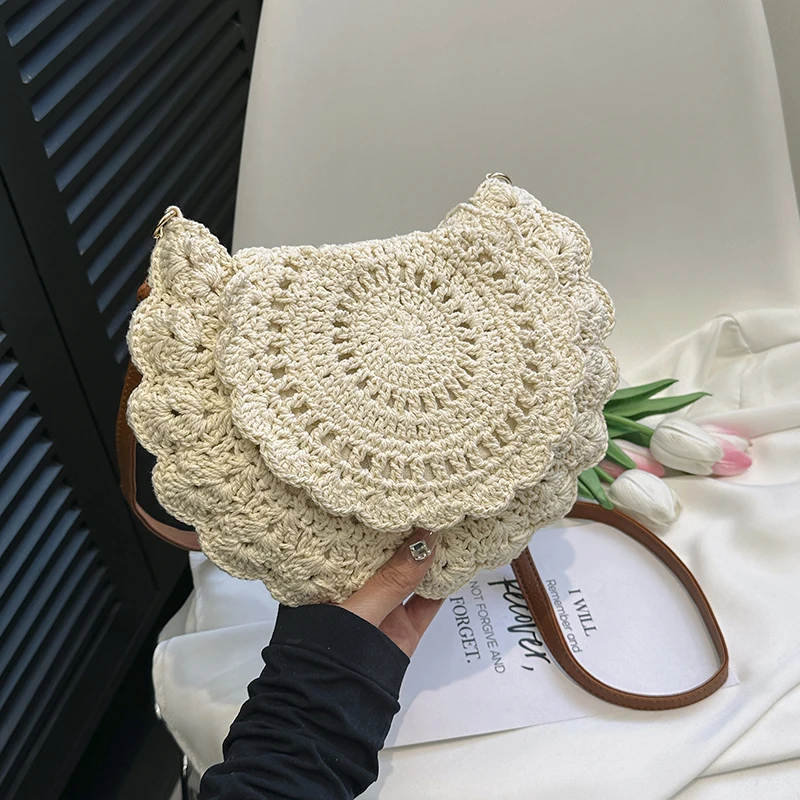 

Дизайнерские плетеные соломенные круглые сумочки и кошельки, сумки через плечо для женщин, новые винтажные летние пляжные женские сумки-мессенджеры